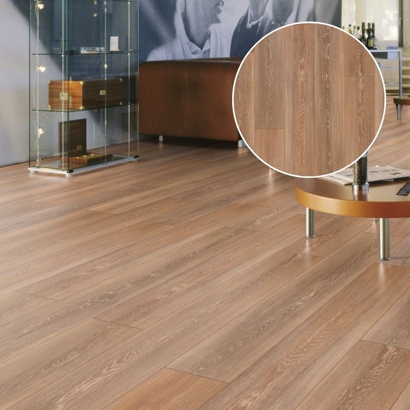 Suelo Laminado Roble Stirling Medium KRONOTEX | AC4 | Tarima Flotante Click | Biselado Natural